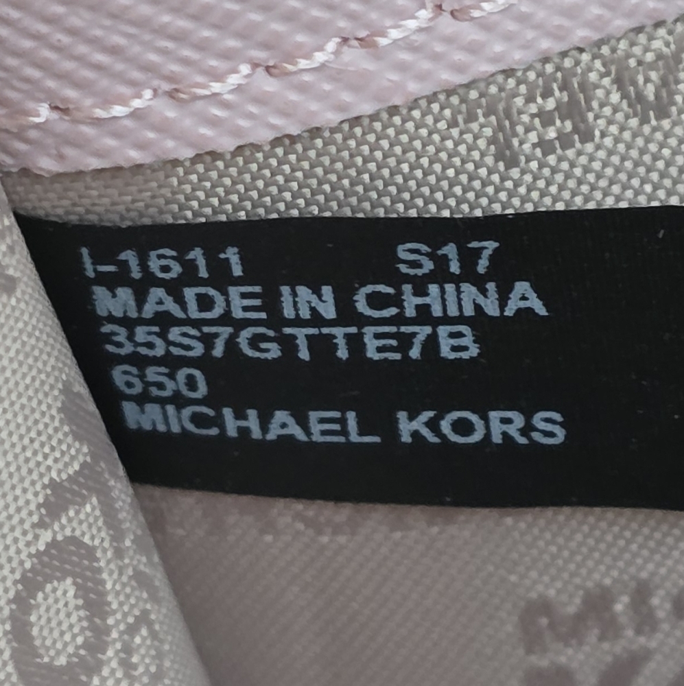 Michael Kors Jet Set Logo Continental Pink Wristlet Wallet - Picture 4 of 6